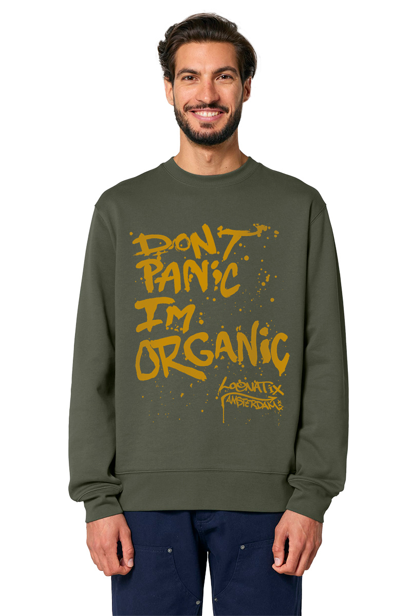 Don't Panic I'm Organic Sweater - Khaki