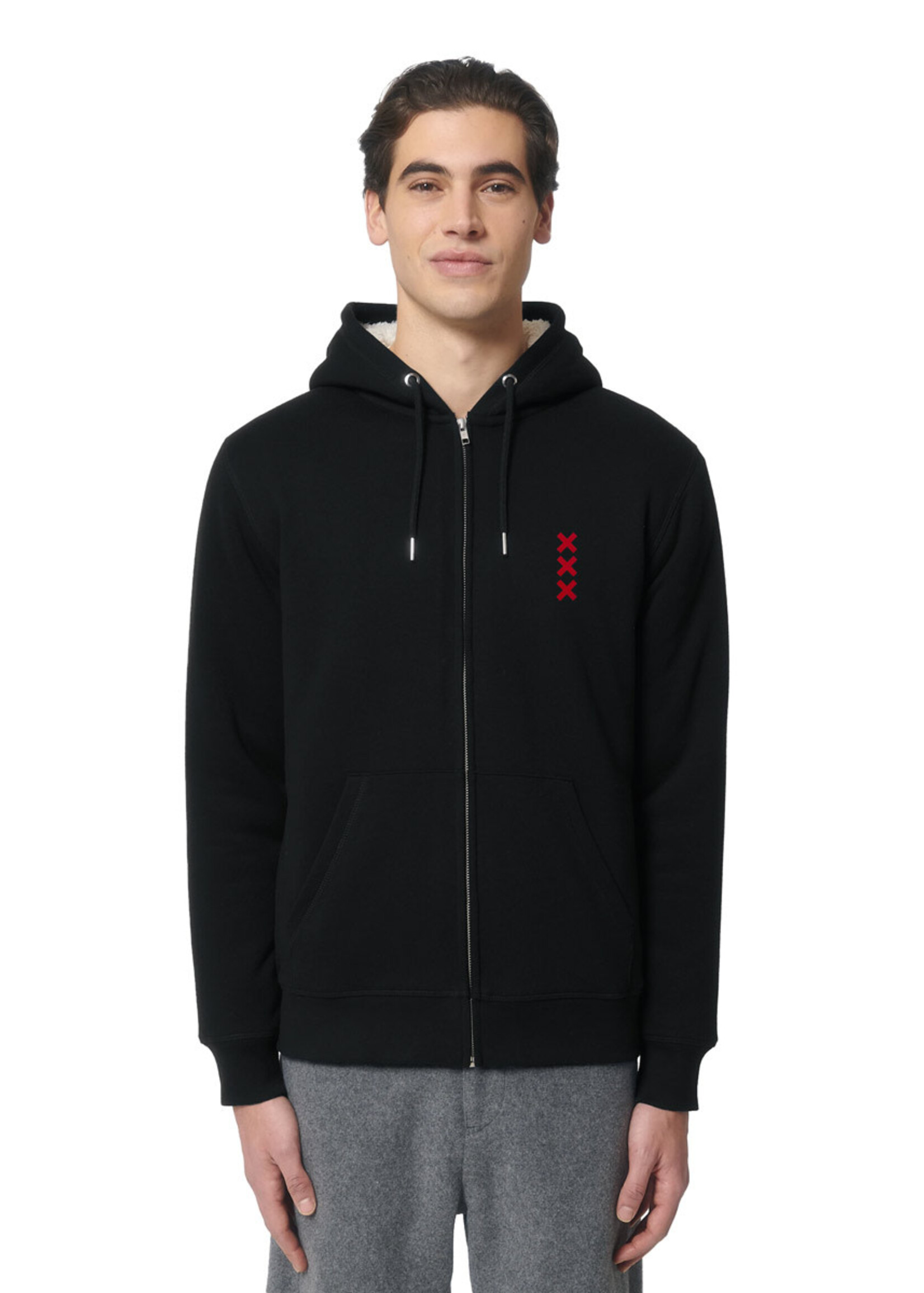 XXX AMSTERDAM GEVOERDE COAT - SHERPA