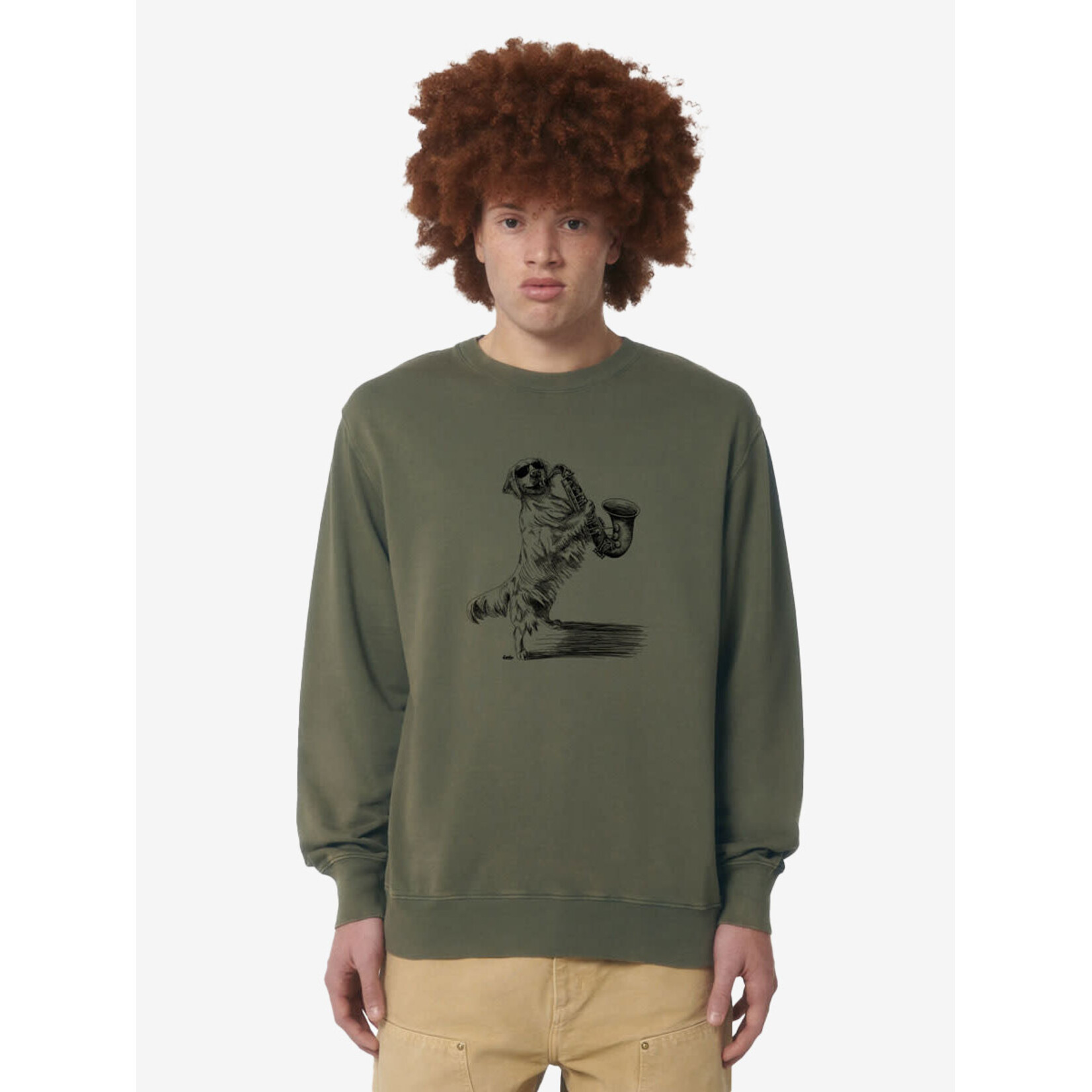 GOLDEN GROOVES (SAXOFOON) SWEATER - VINTAGE
