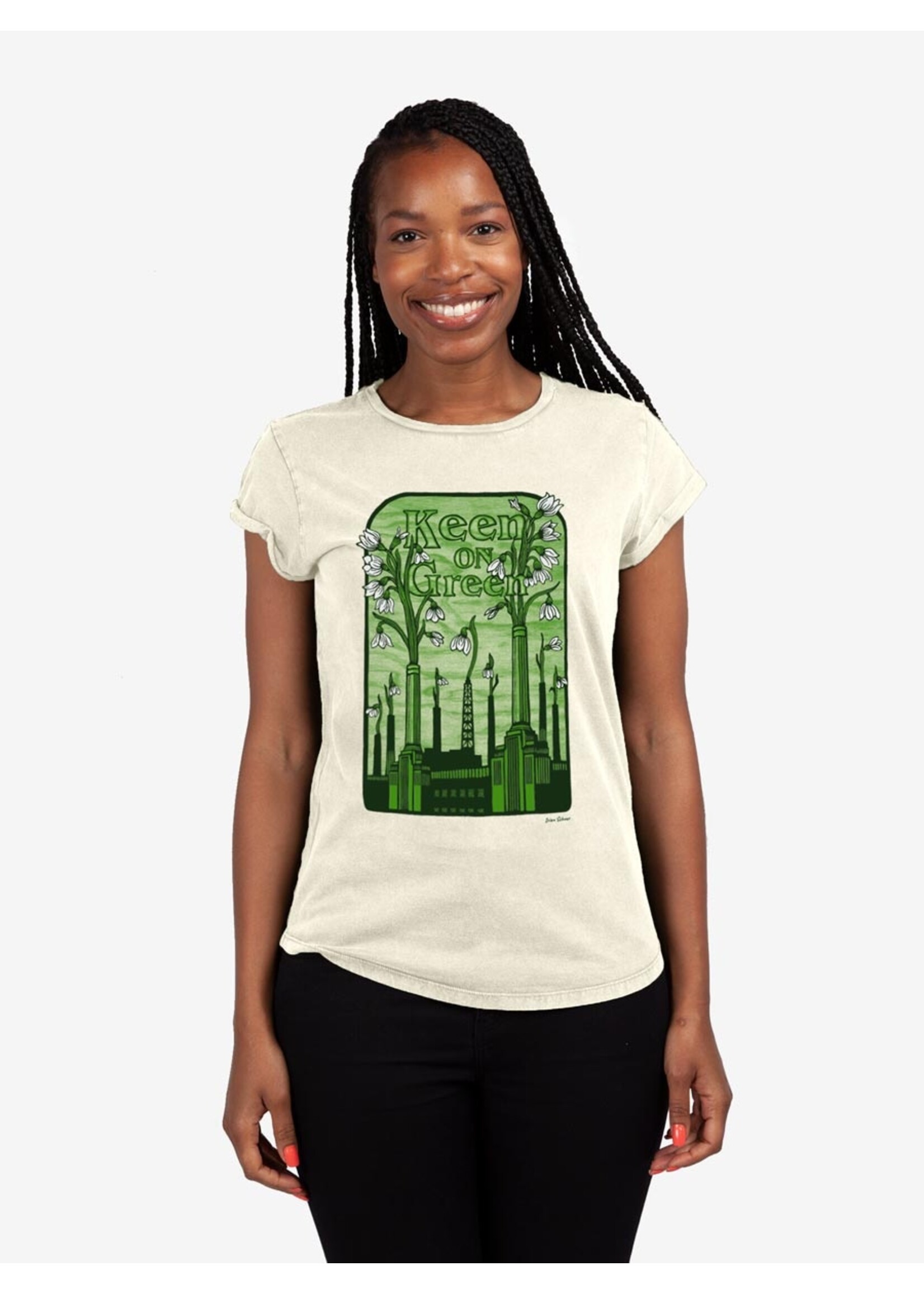 KEEN ON GREEN T-SHIRT-ROLL-UP-VINTAGE