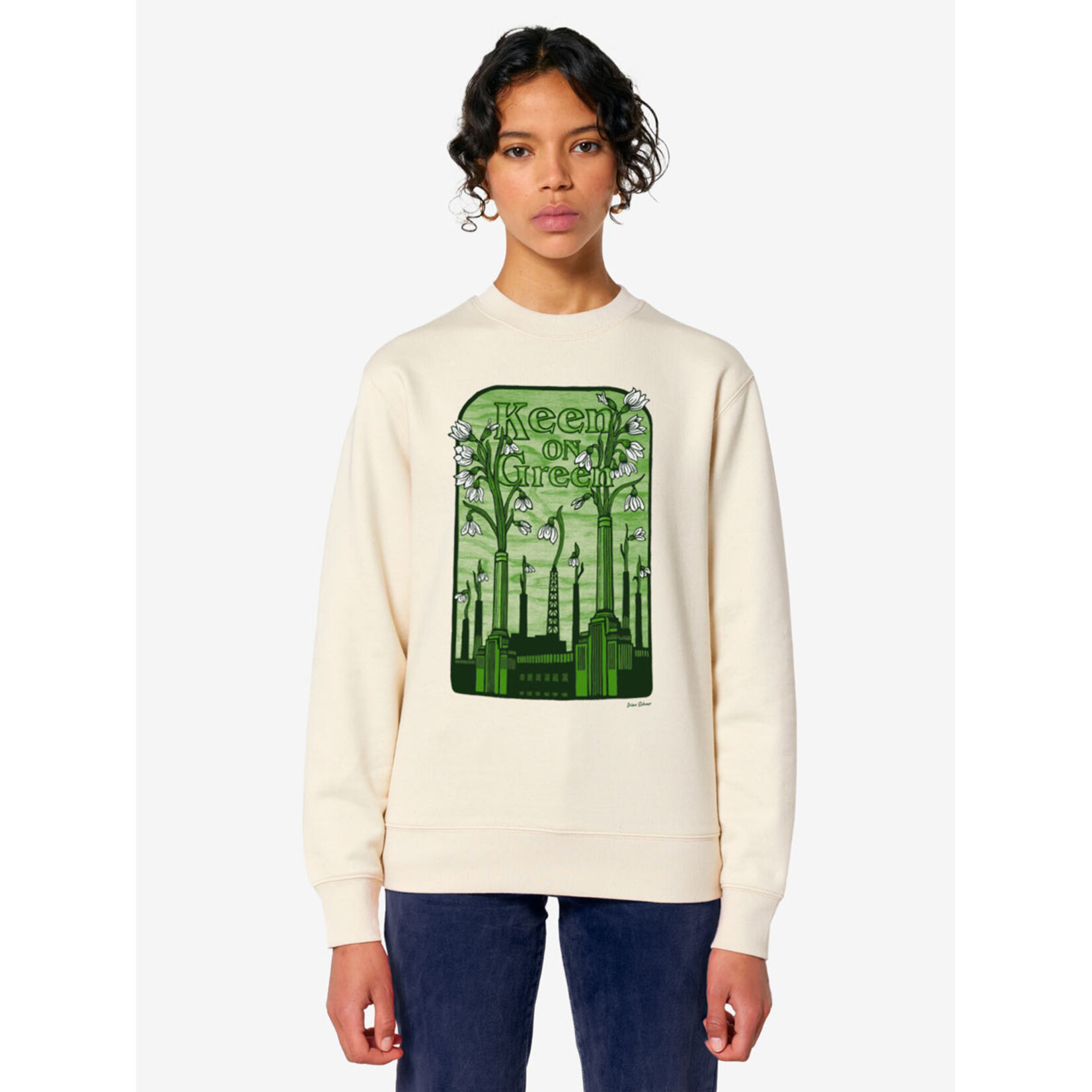 KEEN ON GREEN SWEATER -NATURAL RAW