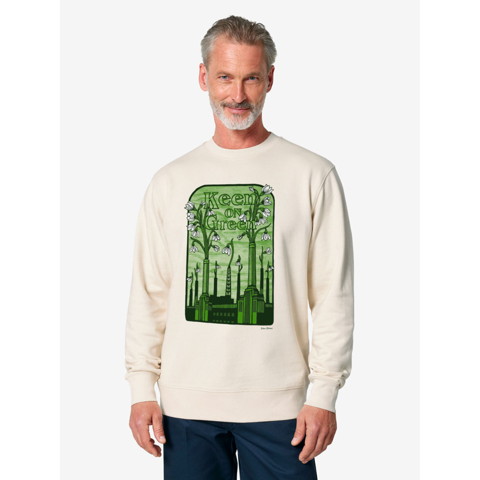 KEEN ON GREEN SWEATER -NATURAL RAW