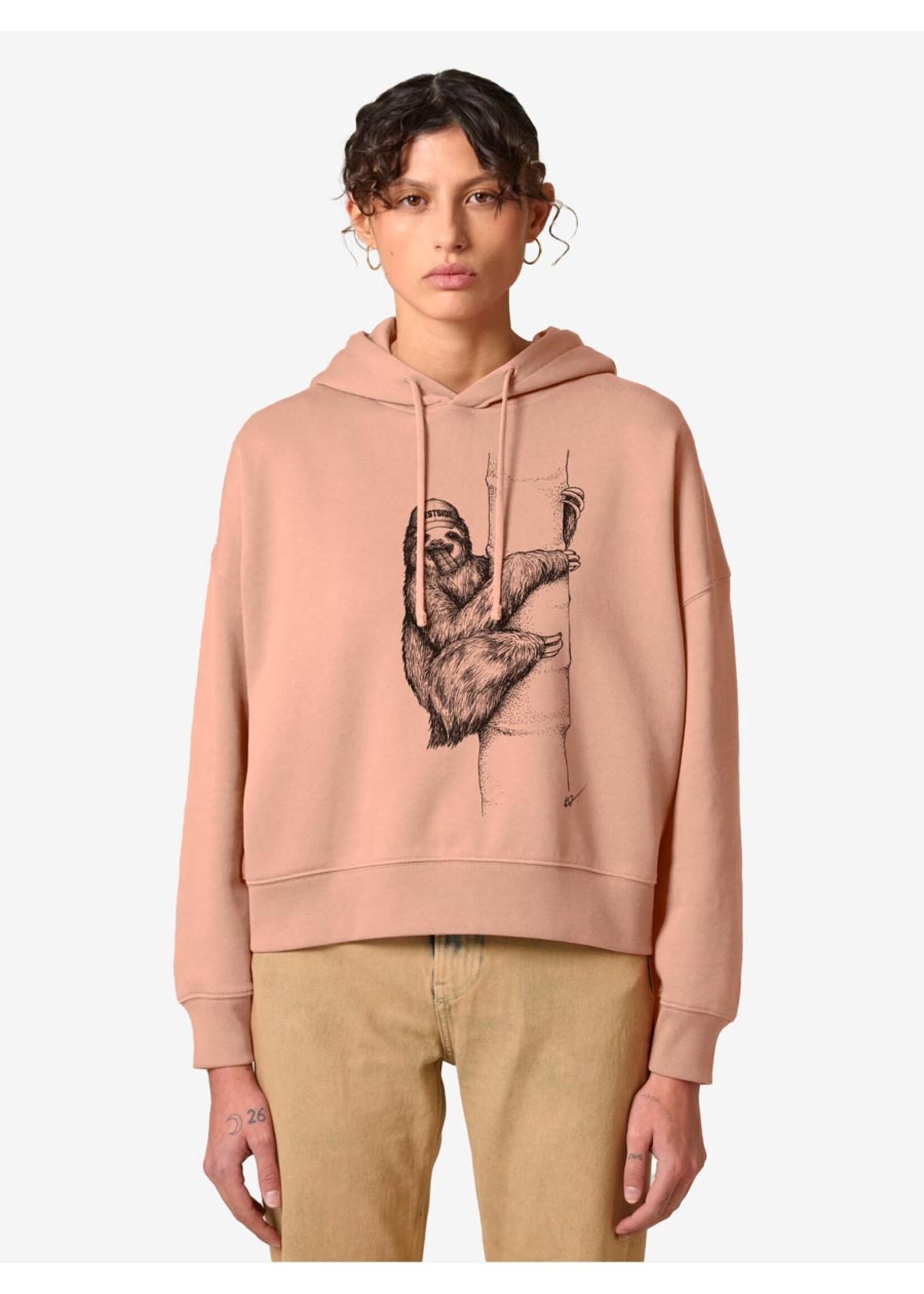 SLOTH CROP HOODIE