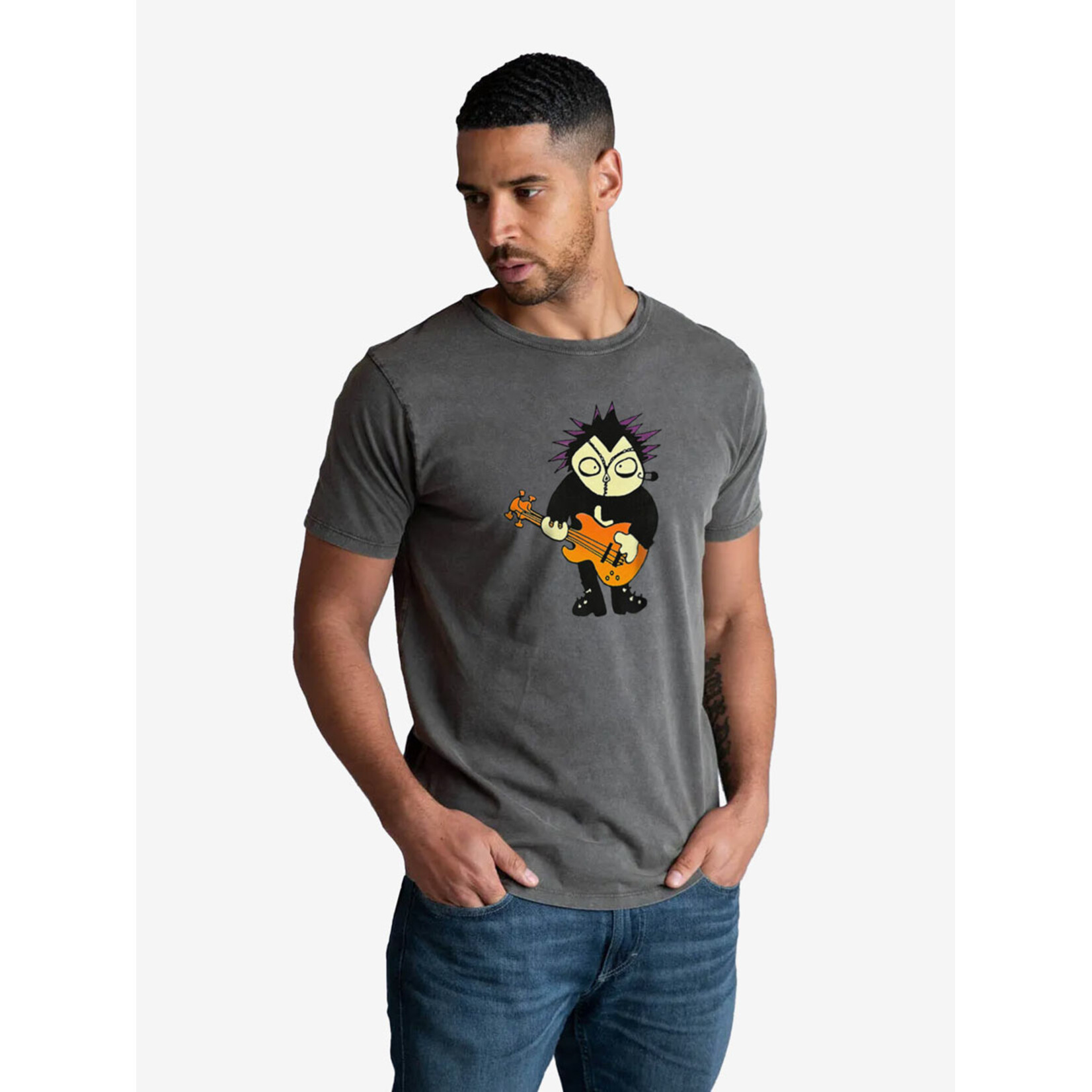 LOENATIX PUNK T-SHIRT - STONED WASHED GREY