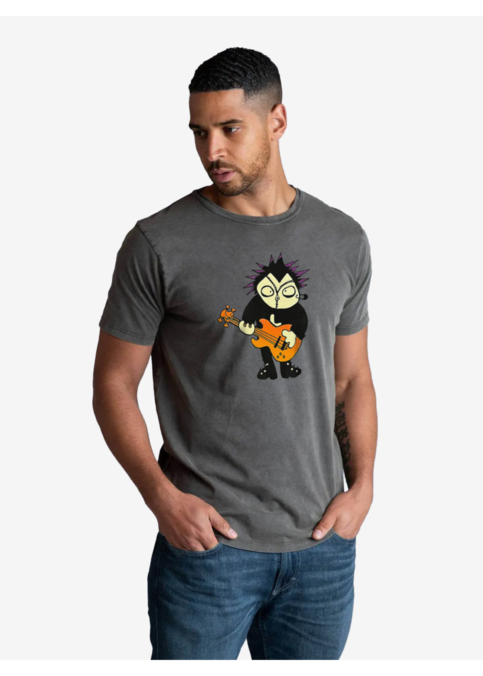 LOENATIX PUNK T-SHIRT - STONED WASHED GREY