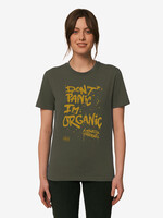 DON'T PANIC I'M ORGANIC T-SHIRT - KHAKI