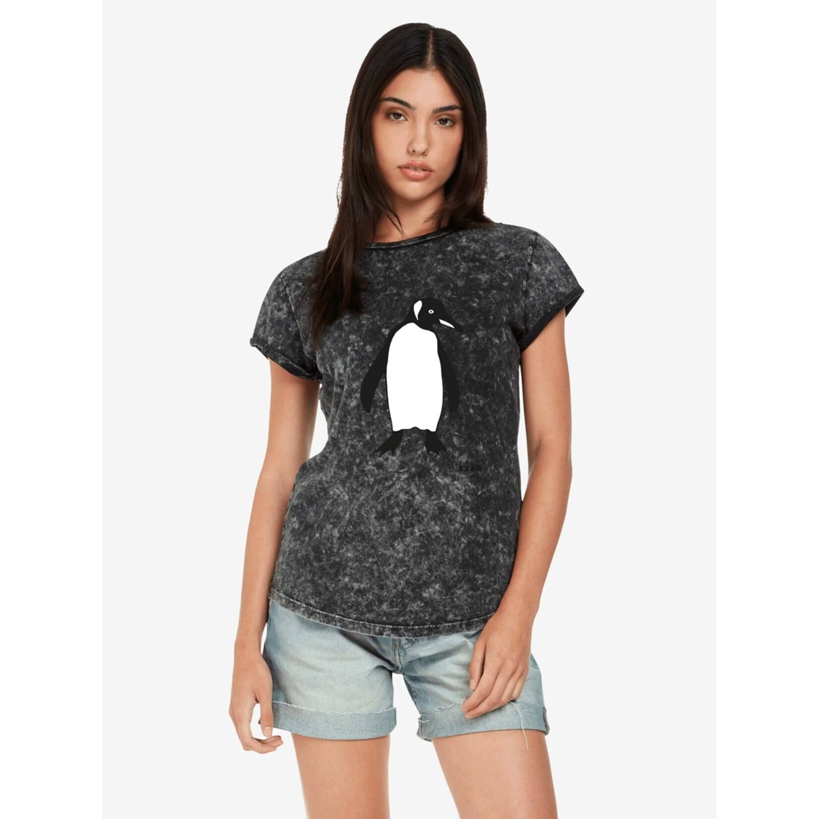 PINGUIN T-SHIRT-VINTAGE ROLL-UP