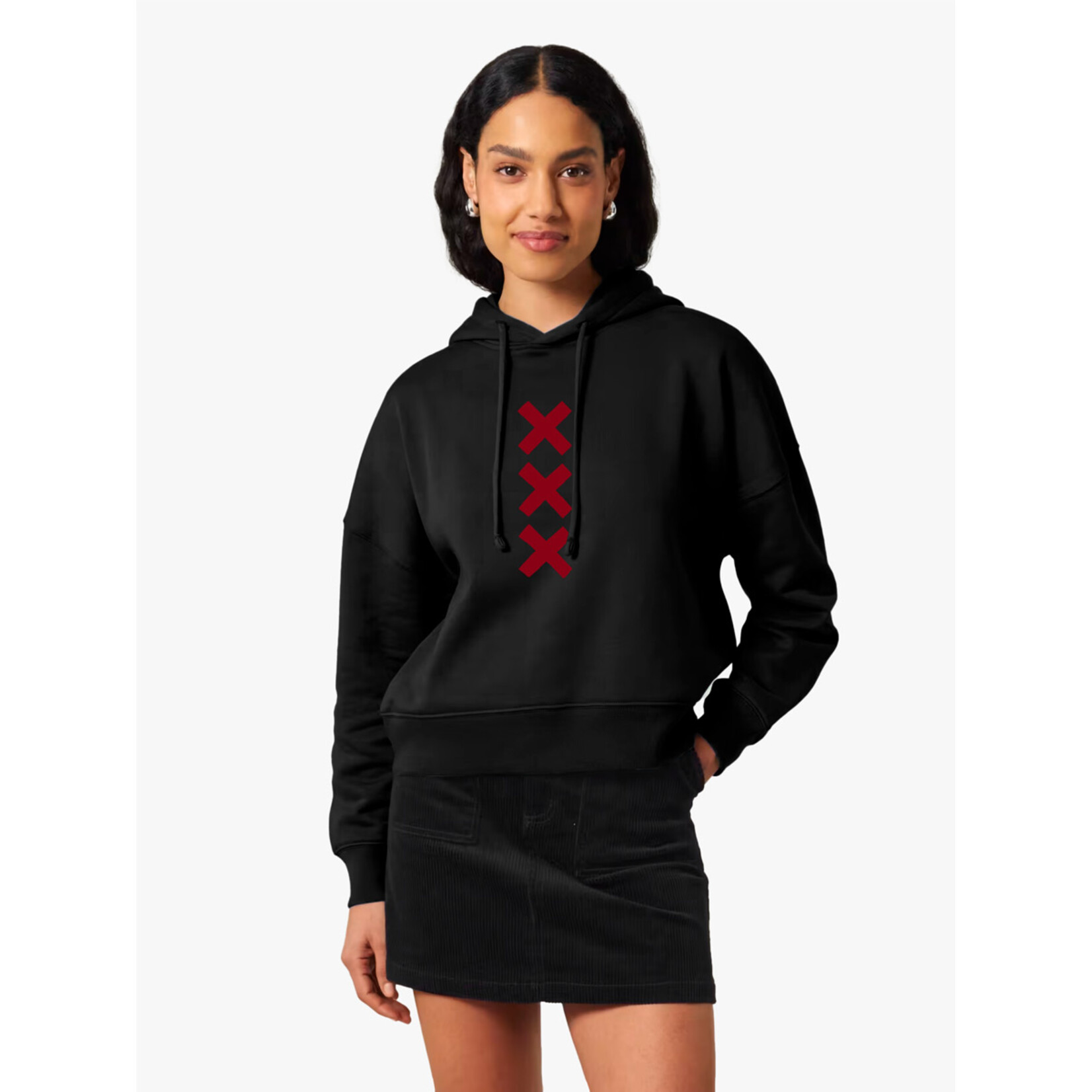 XXX AMSTERDAM CROP HOODIE