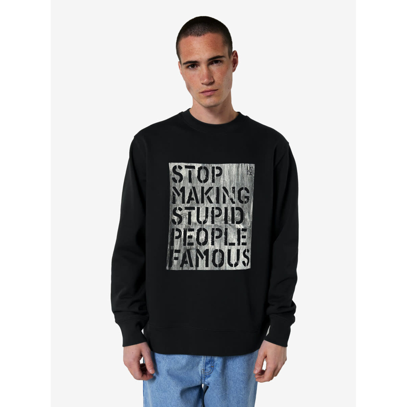 STOP MAKING STUPID PEOPLE FAMOUS SWEATER
