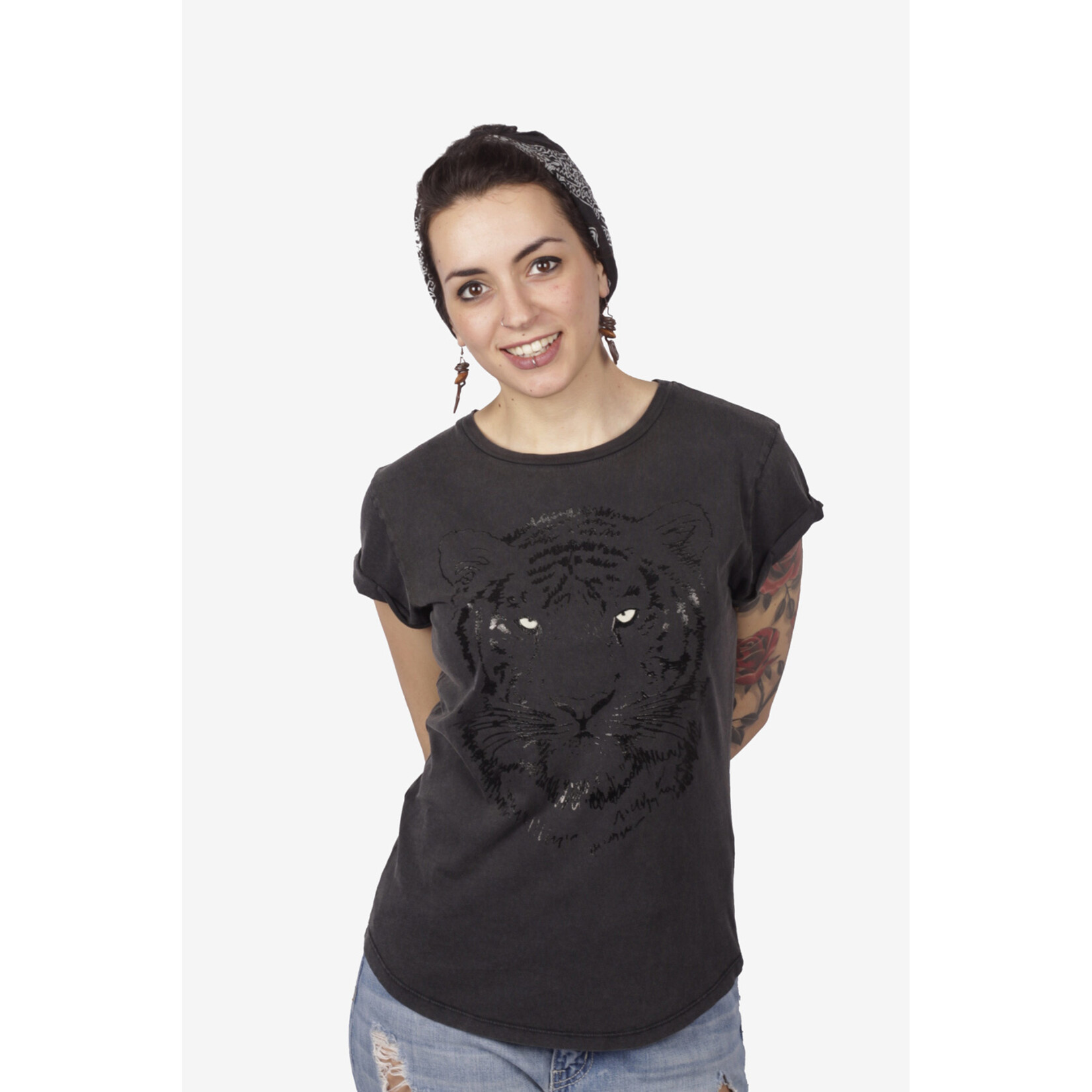 BLACK TIGER  T-SHIRT - ROLL-UP