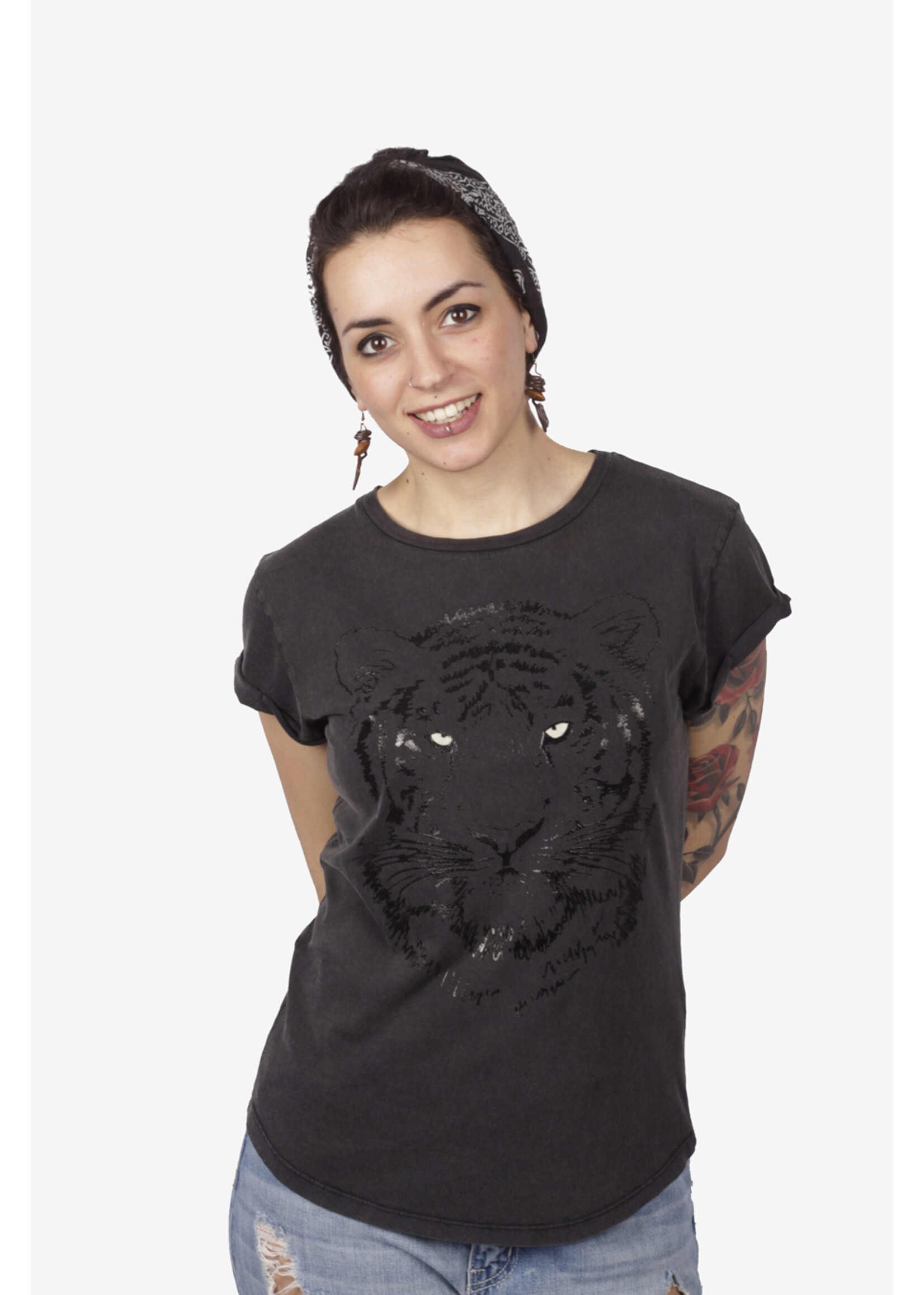 BLACK TIGER T-SHIRT - ROLL-UP