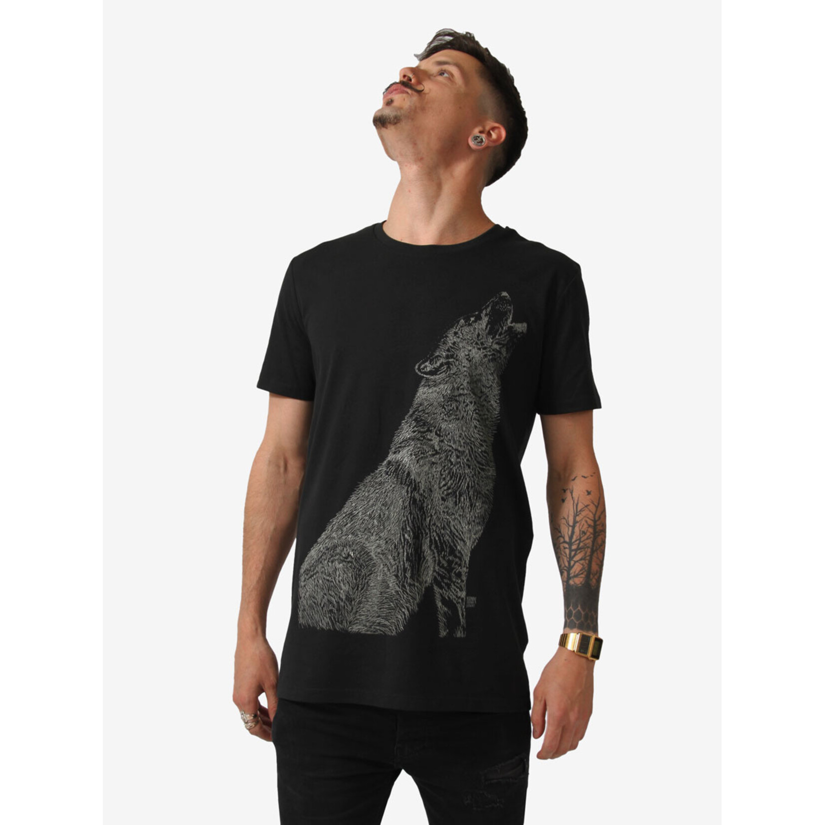 HOWLING WOLF T-SHIRT - GLOW IN THE DARK