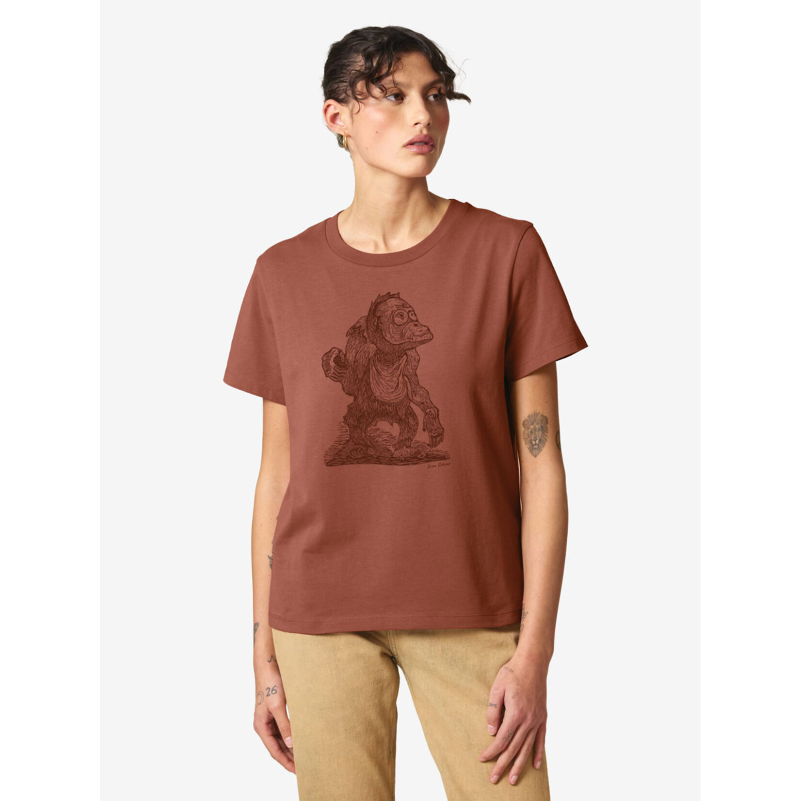 ORANG OETAN T-SHIRT HERITAGE BROWN
