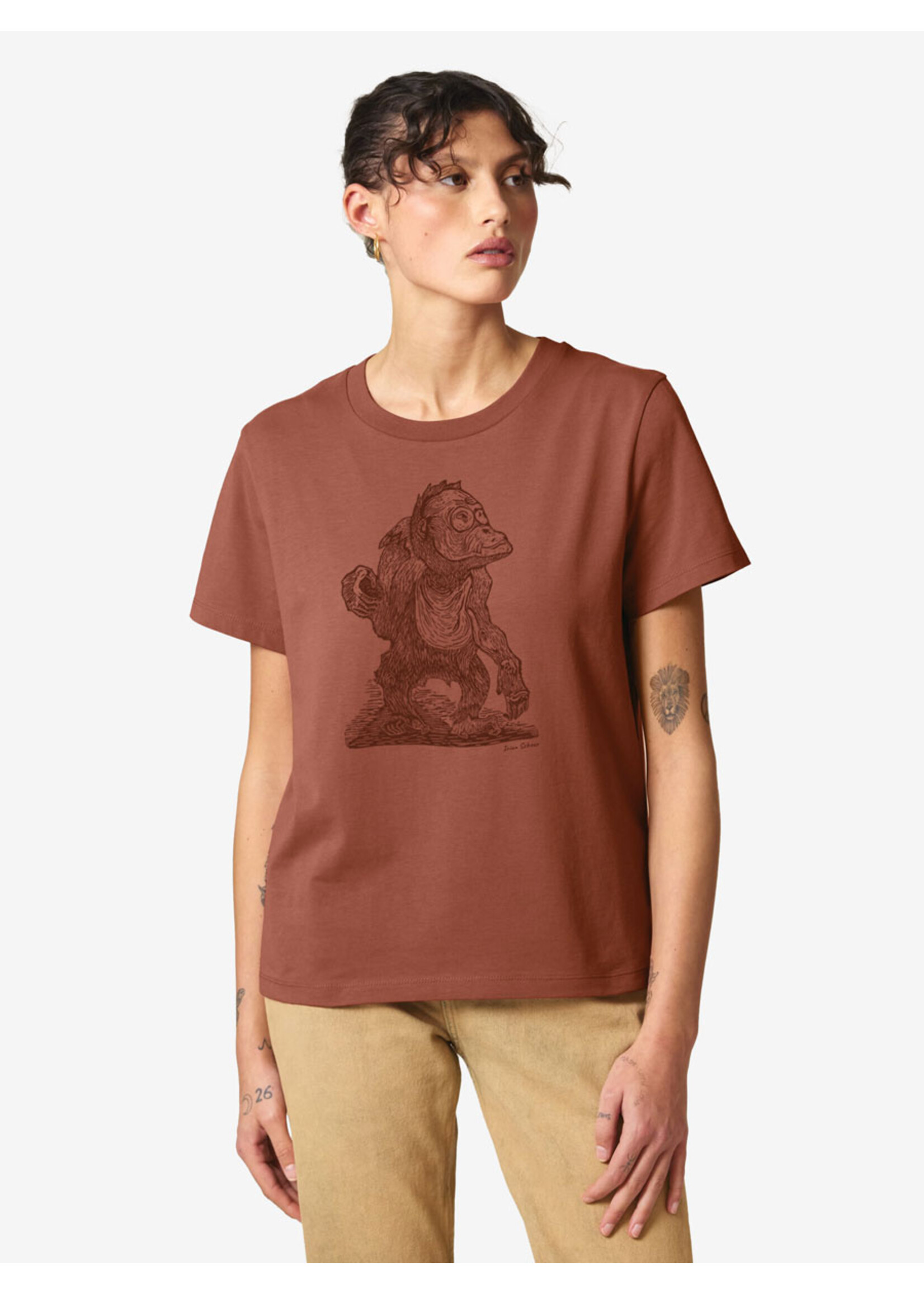 ORANG OETAN T-SHIRT HERITAGE BROWN (F)