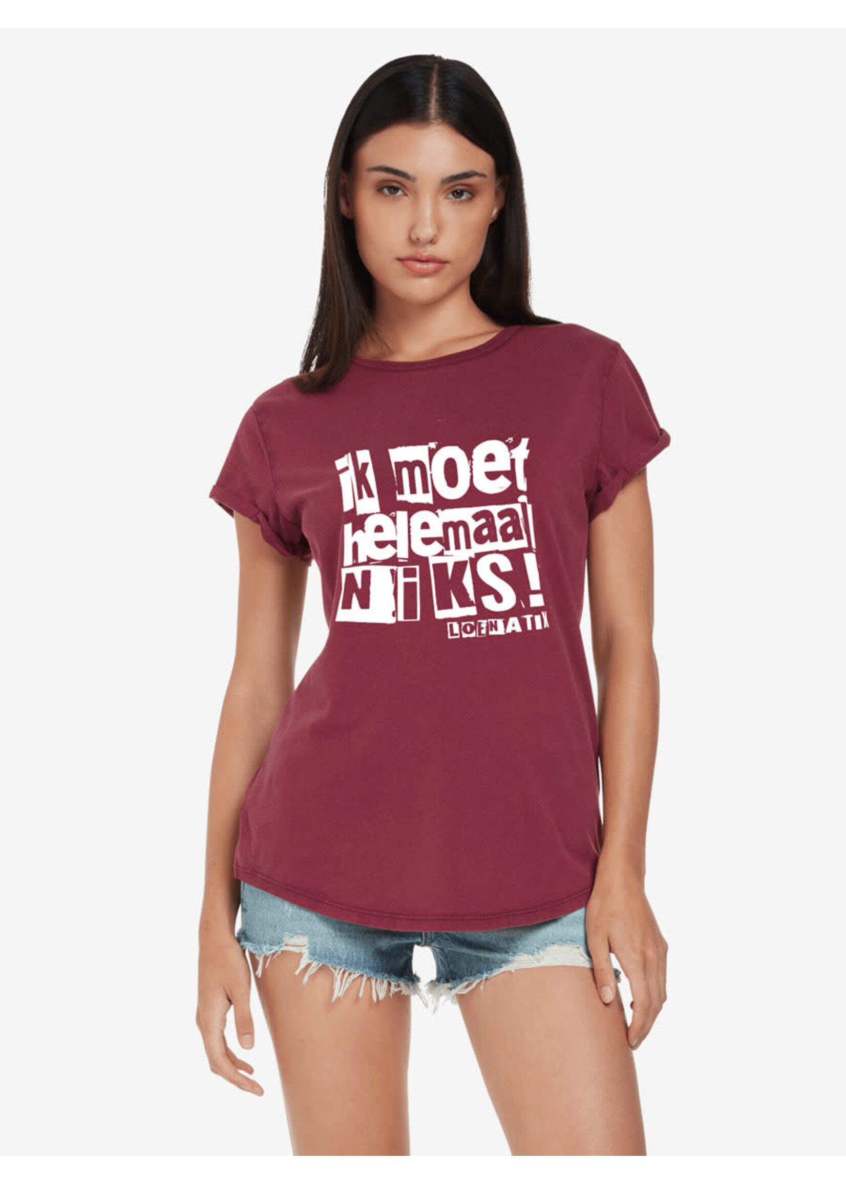IK MOET HELEMAAL NIKS T-SHIRT - ROLL-UP