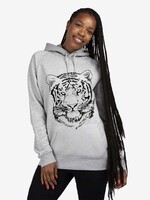 BLACK TIGER HOODIE - HEATHER GREY