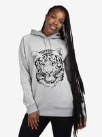 BLACK TIGER HOODIE - HEATHER GREY