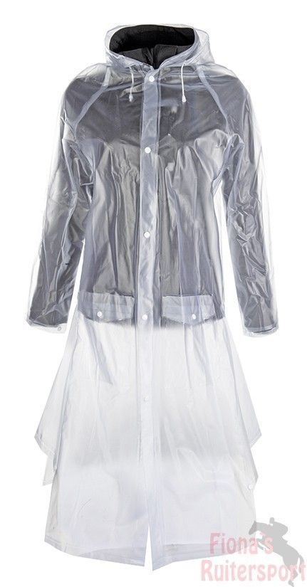 REGENJAS, TRANSPARENT MET ZIJSPLITTEN