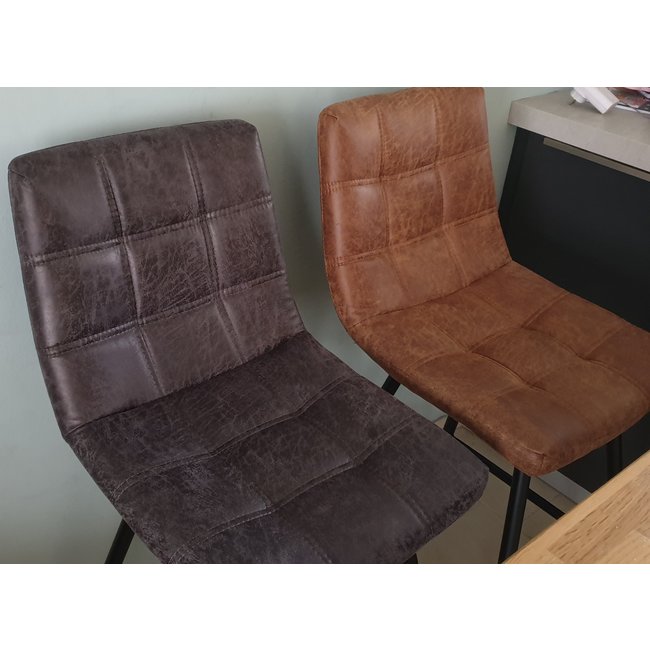 Tower Living Barstoel Navarra - Antraciet of Cognac