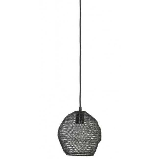 Light en Living Hanglamp Ø18x20 cm NOLA gaas glans zwart