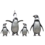 MondiArt Alu Brush | Familie Pinguins 80 x 120