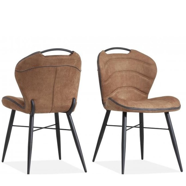 WoonMax Eettafelstoel Talent - cognac, antraciet en mosgroen