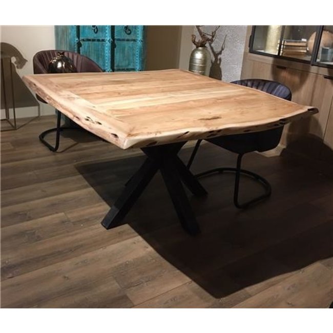 Tower Living Eettafel Soria Acacia vierkant matrixpoot - 130 of 150 cm