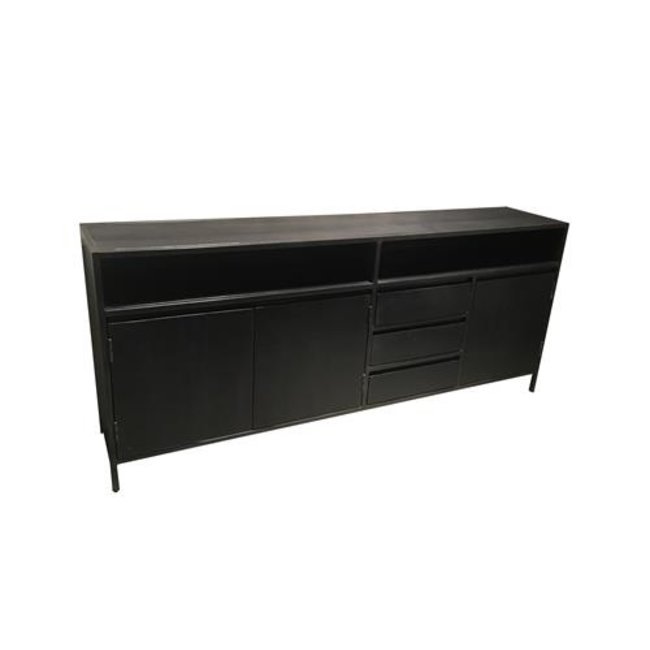 Tower Living Dressoir Paterno mango zwart 200 cm