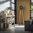 WoonStijl Tafellamp twist houten kruisframe / Slate grey