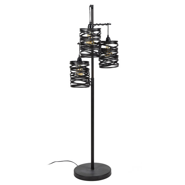 WoonStijl Vloerlamp 3L spindle  slate grey / Slate grey