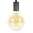 WoonStijl Lichtbron LED filament bol Ø12 5 - E27 6W 2100K 450lm dimbaar / Amberkleurig glas