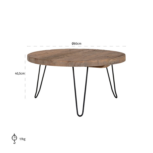 Richmond Interiors  Salontafel Preston 8o cm