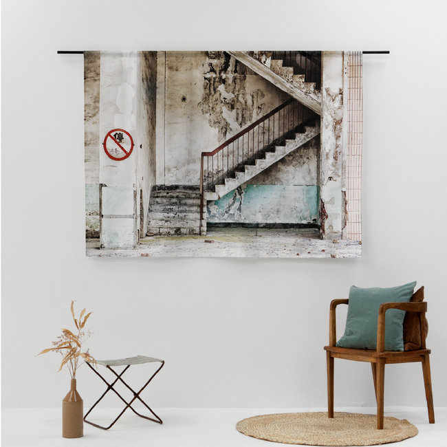 Urban Cotton Wandkleed Concrete Stairs