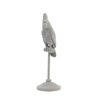 Light & Living Ornament op voet 9,5x9,5x29,5 cm PARROT grijs