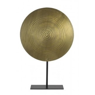 Light en Living Ornament op voet Ø40x60 cm LASIM ant brons spiraal-mat zwart