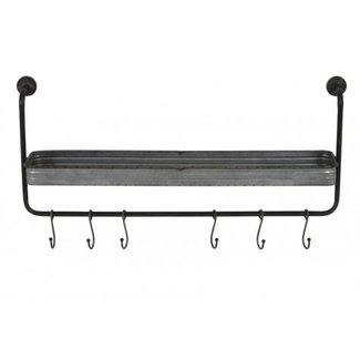 Light en Living Kapstok 6 haaks 79x16x32 cm GIBARA zink