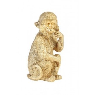 Light en Living Wandornament Aap 19,5 cm goud
