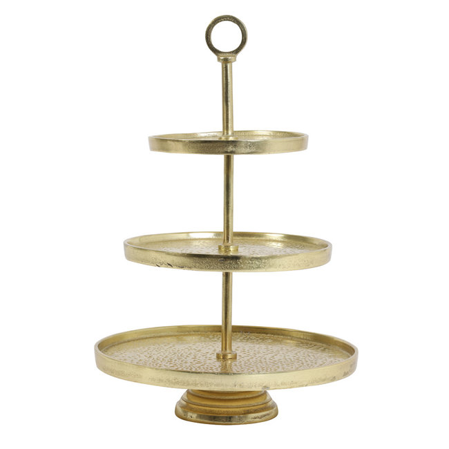 Light en Living Etagere 3 laags LUTEK Goud
