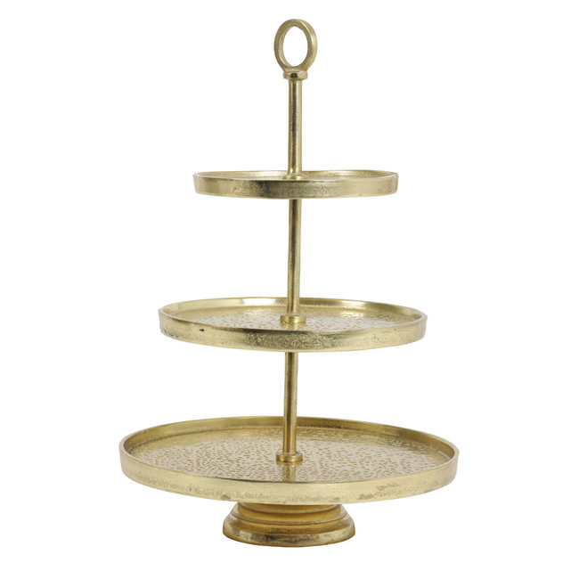 Light en Living Etagere 3 laags LUTEK Goud