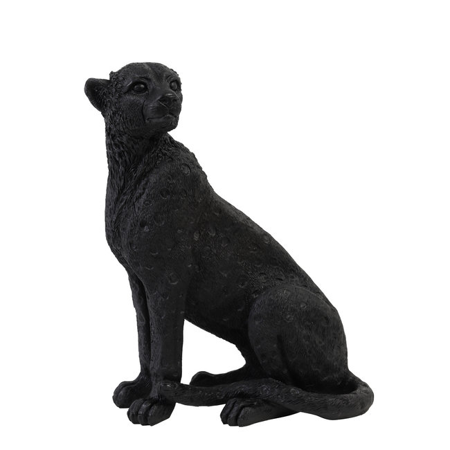 Light en Living Ornament CHEETAH velvet Bruin of zwart in 3 maten