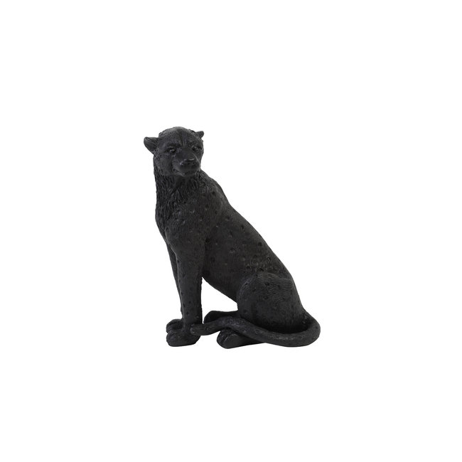 Light en Living Ornament CHEETAH velvet Bruin of zwart in 3 maten