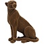 Light en Living Ornament CHEETAH velvet Bruin of zwart in 3 maten