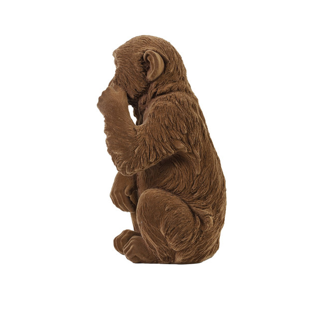 Light en Living Ornament Aap velvet Bruin