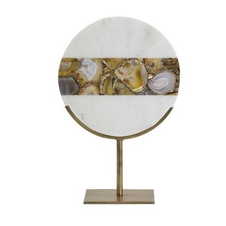 Light en Living Ornament op voet GOUYA Marmer Antique brass