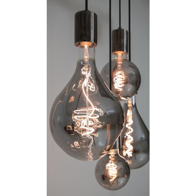 Light en Living Deco LED globe Ø12,5x17,5 cm Light 4W smoke E27 dimbaar