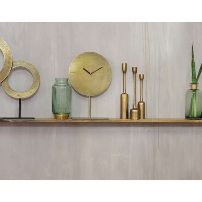 Light en Living Klok op voet Ø30x45 cm WAIWO antiek  brons