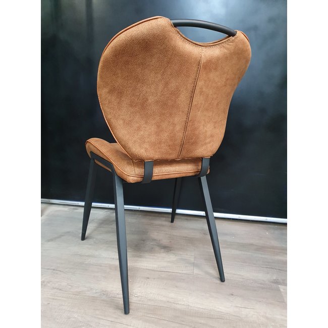 WoonMax Eetkamerstoel Jim  - Cognac, Mosgroen en Antraciet