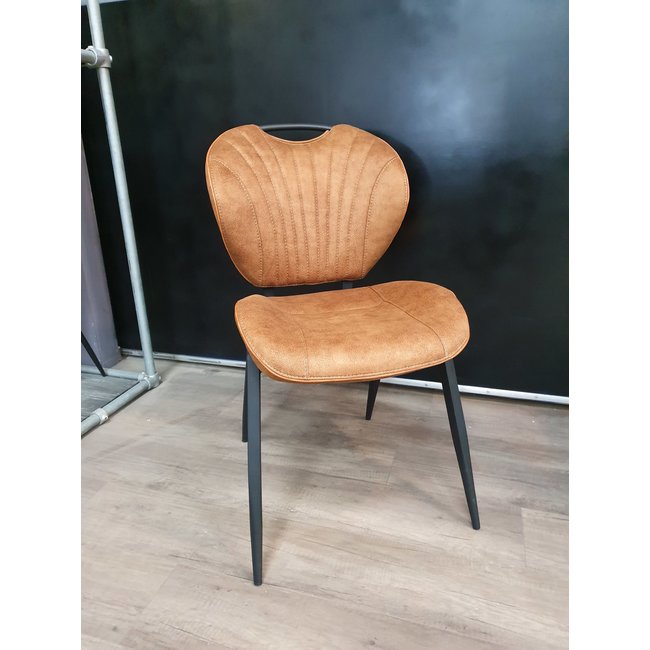 WoonMax Eetkamerstoel Jim  - Cognac, Mosgroen en Antraciet