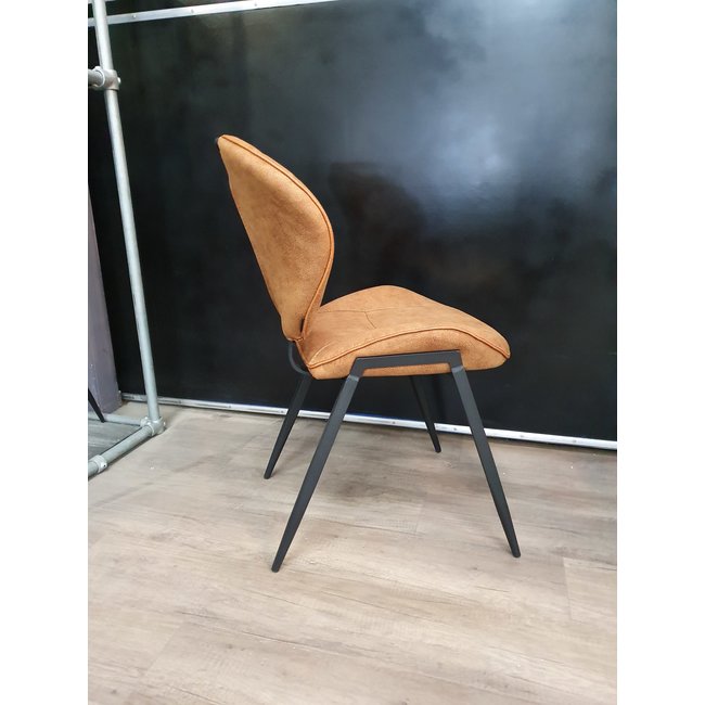 WoonMax Eetkamerstoel Jim  - Cognac, Mosgroen en Antraciet