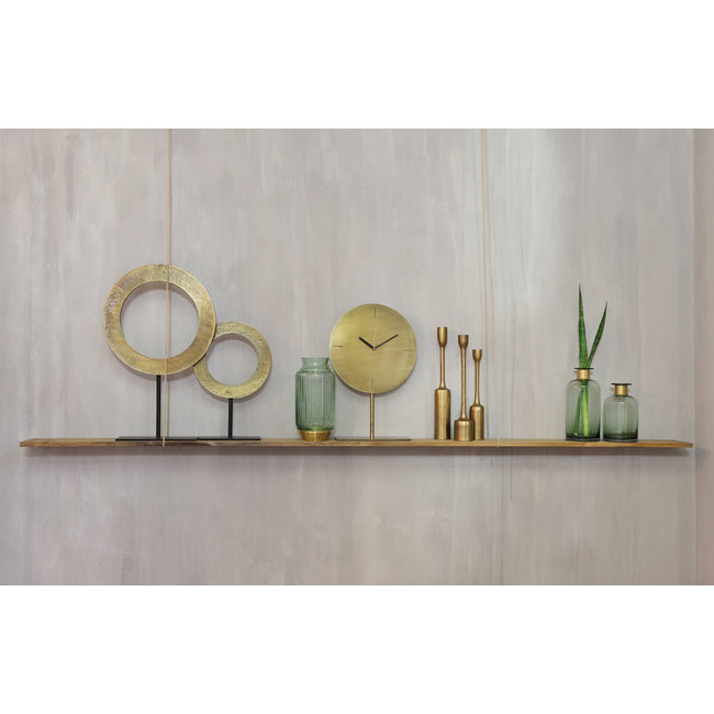 Light en Living Ornament op voet Ø25x38 cm WAIWO ruw antiek brons-mat zwart